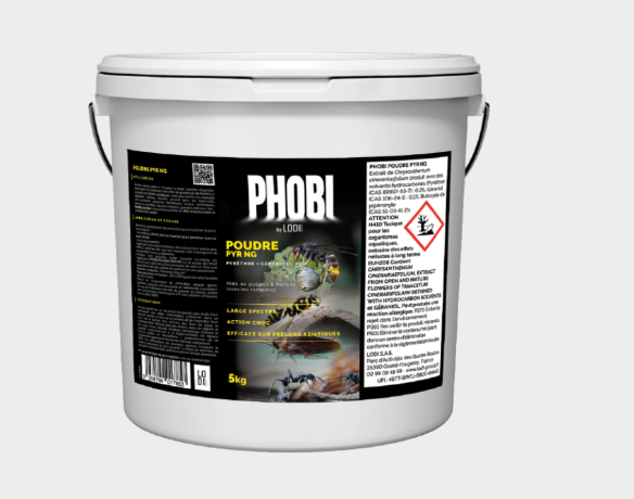 PHOBI Poudre PYR NG 5kg – Anti nids de guêpes et frelons